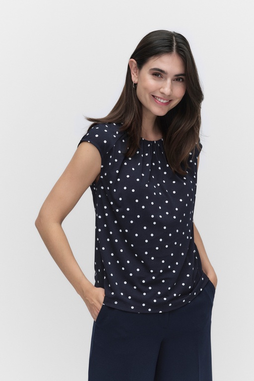 Anais top NAVY DOT PRINT
